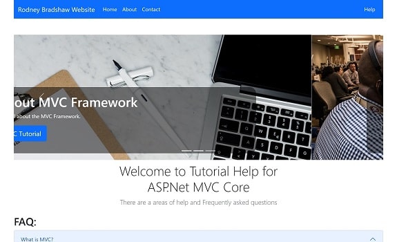 asp net mvc core site by rodney bradshaw