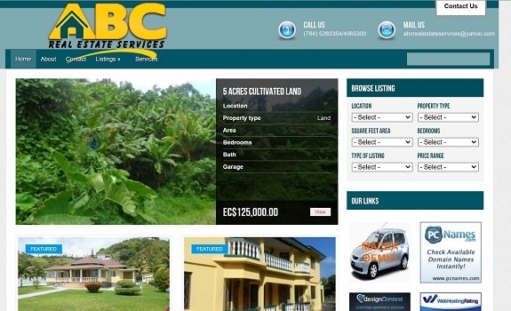 abc real estate web site by rodney bradshaw